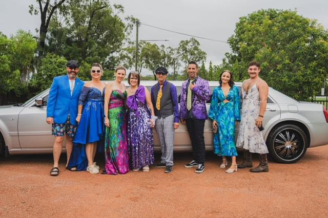 'Queen" Mel's fancy dressed friends