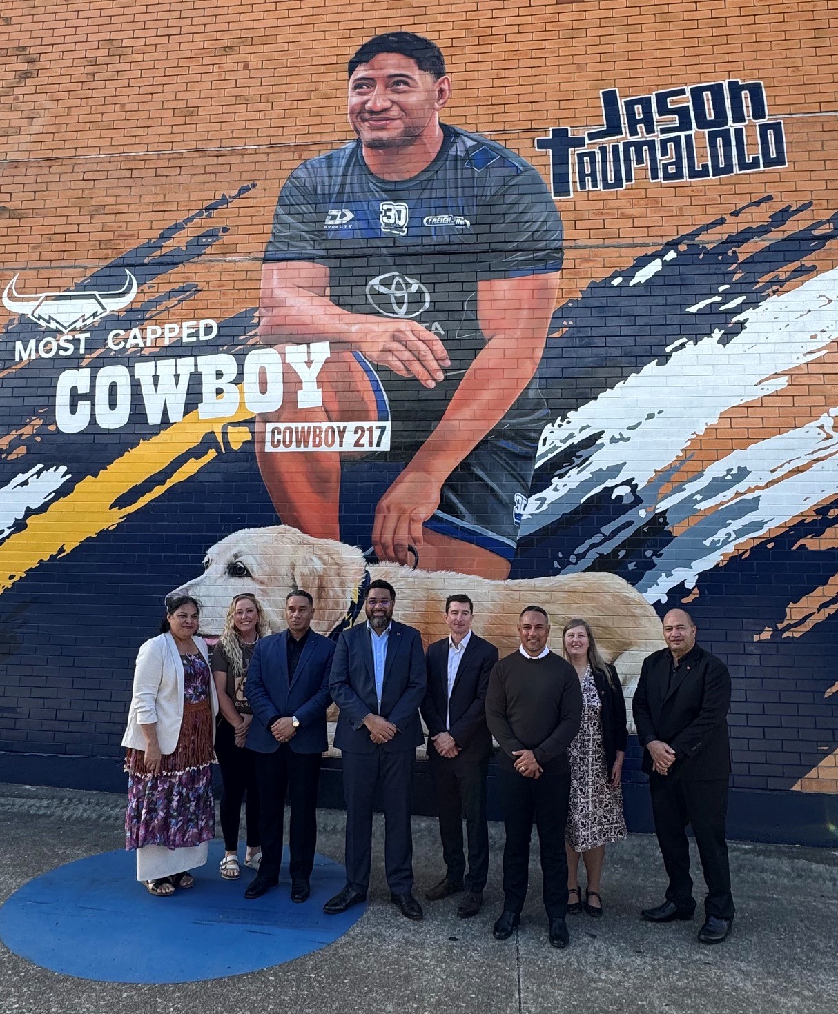 Prime Minister Lord Fakafanua of Tonga and delegation - Jason Taumalolo mural June 2026