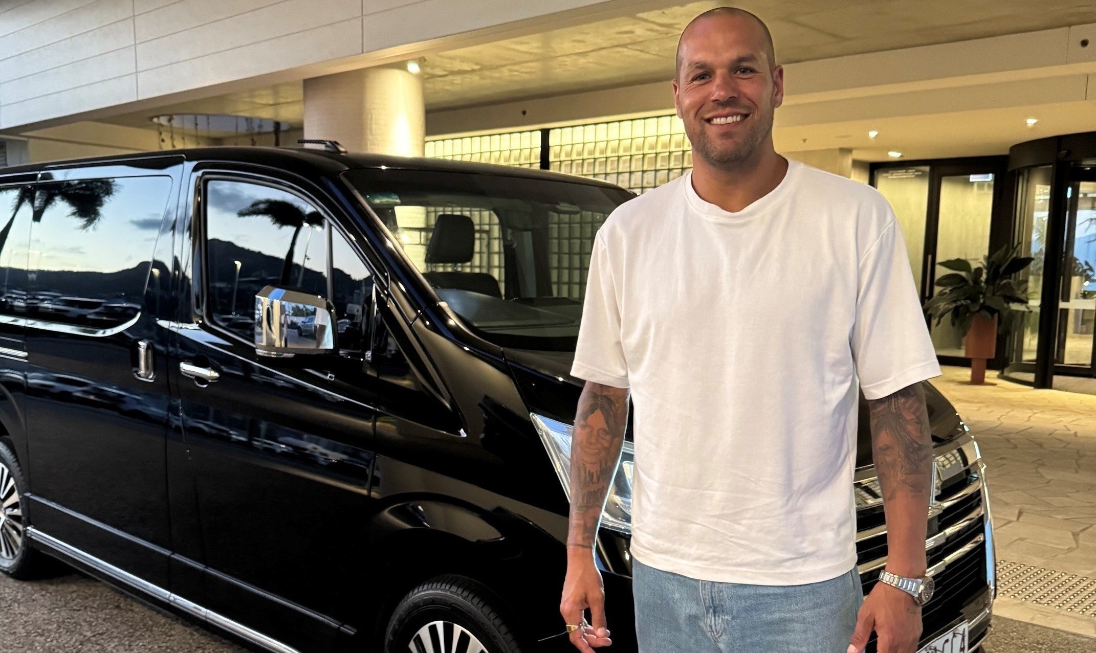 AFL legend Lance (Buddy) Franklin visit on ambassordorial duties